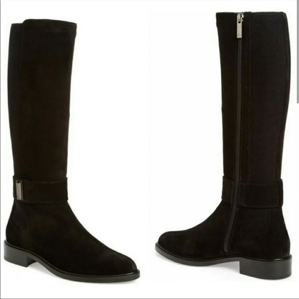 Aquatalia Giada Black Suede Leather
Tall Zip Up Riding Boots Size 7.5 - Picture 11 of 12